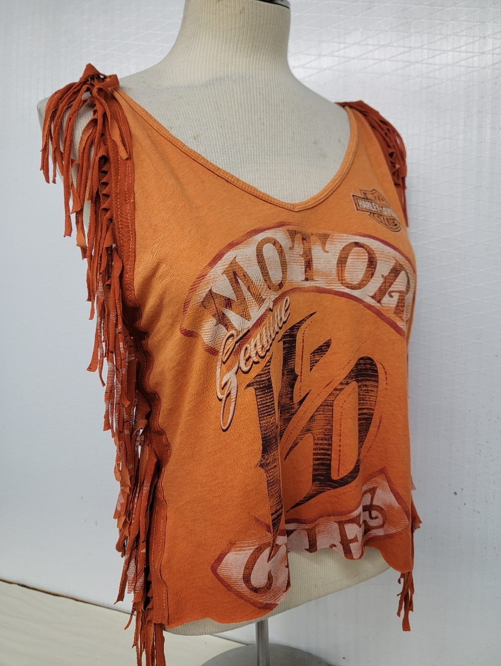 Harley Davidson Fringe Tank Upcycled - Picture 5 of 11